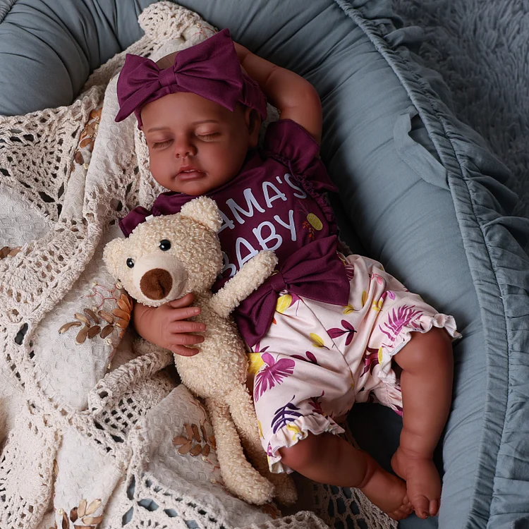 Baby Lucy 20" African American Little Infant Girl - Image 5