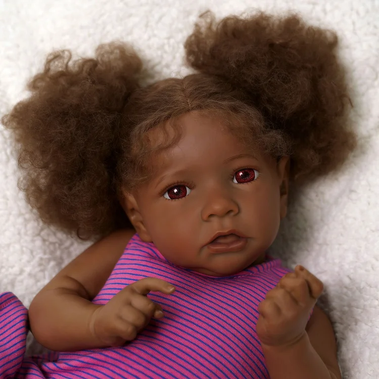 Quiet Reborn Baby Saria 20'' African American Older Girl - Image 4