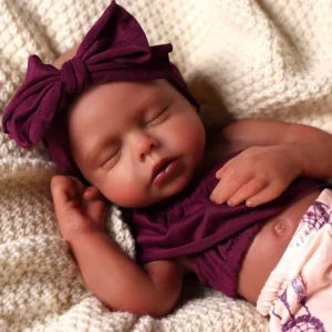 Lucy 12"/16'' Realistic Silicone Sleeping Baby African American Little Infant Girl