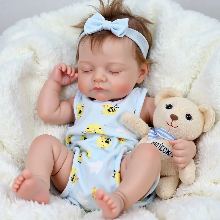 Liors 12"/16" Realistic Silicone Sleeping Baby Little Infant Girl Best Gift for Kids - Image 6