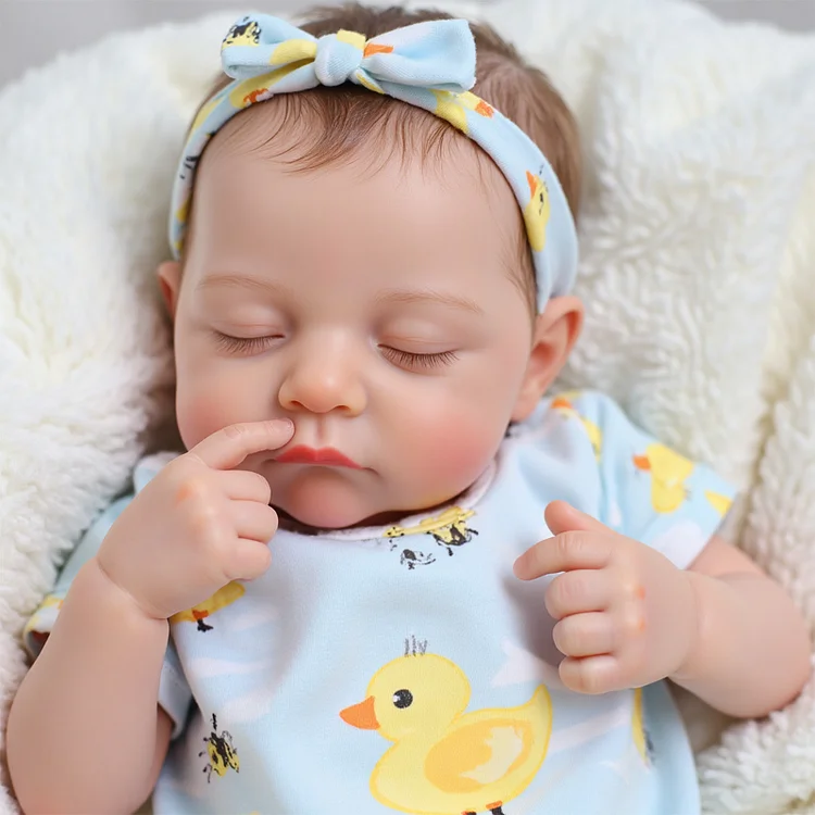 Liors 12"/16" Realistic Silicone Sleeping Baby Little Infant Girl Best Gift for Kids - Image 9