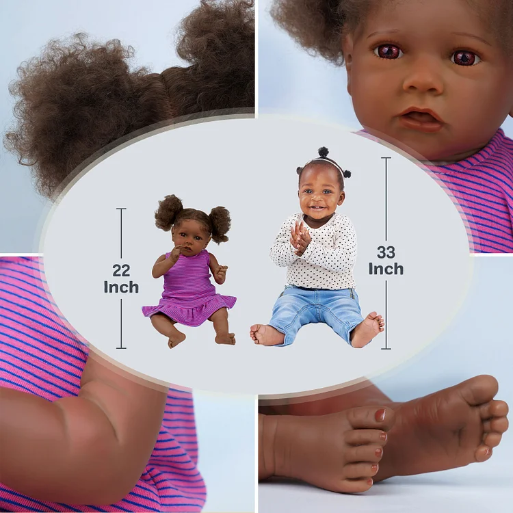 Quiet Reborn Baby Saria 20'' African American Older Girl - Image 6