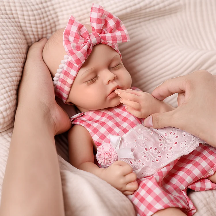 Lucy 12”/16'' Realistic Silicone Sleeping Baby Little Infant Girl Physical and Mental Accompaniment - Image 7
