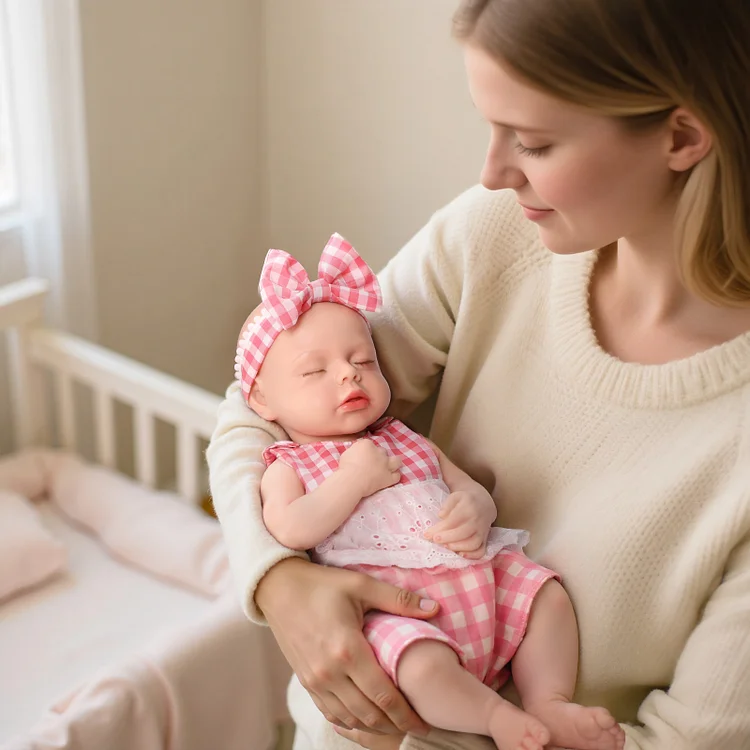 Lucy 12”/16'' Realistic Silicone Sleeping Baby Little Infant Girl Physical and Mental Accompaniment - Image 5