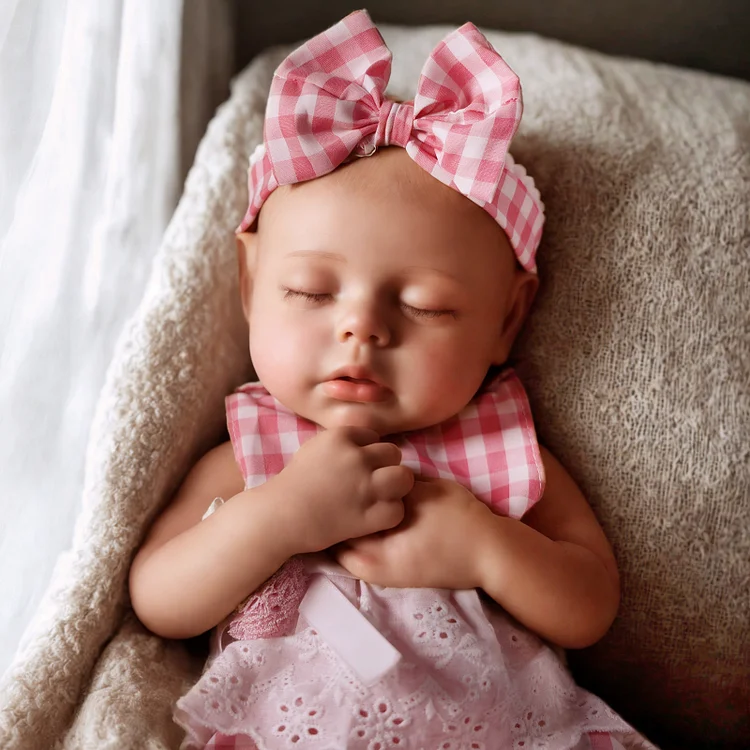 Lucy 12”/16'' Realistic Silicone Sleeping Baby Little Infant Girl Physical and Mental Accompaniment - Image 4