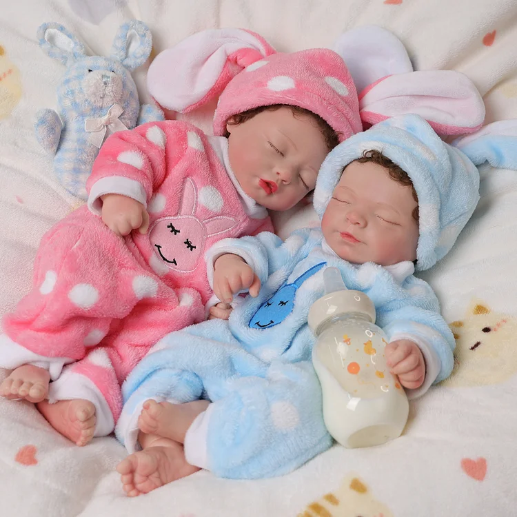 Suzy & Ruby 16'' Realistic Silicone Sleeping Baby Little Infant Twins - Image 3