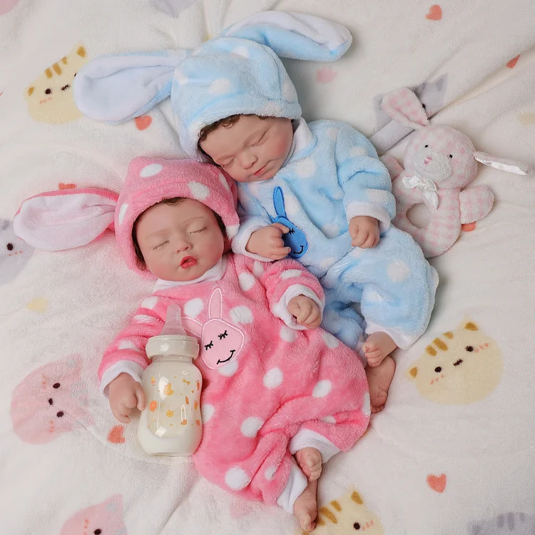 Suzy & Ruby 16'' Realistic Silicone Sleeping Baby Little Infant Twins - Image 8